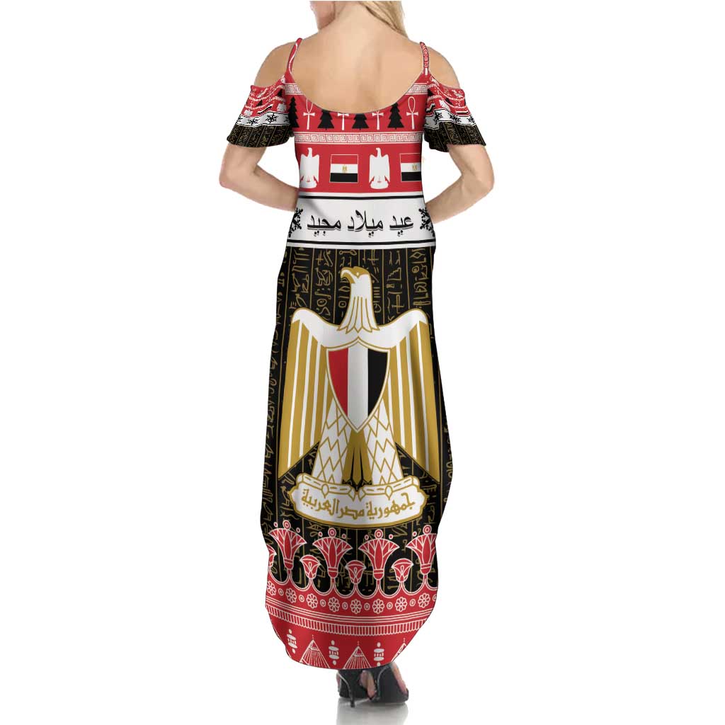 Egypt Christmas Summer Maxi Dress Coat Of Arms Eid Milad Majid LT15