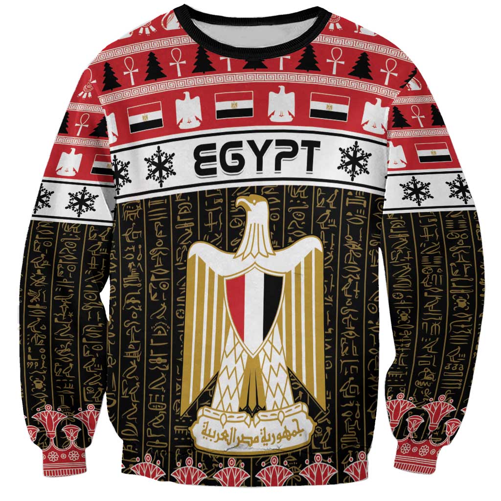 Egypt Christmas Sweatshirt Coat Of Arms Eid Milad Majid - Wonder Print Shop