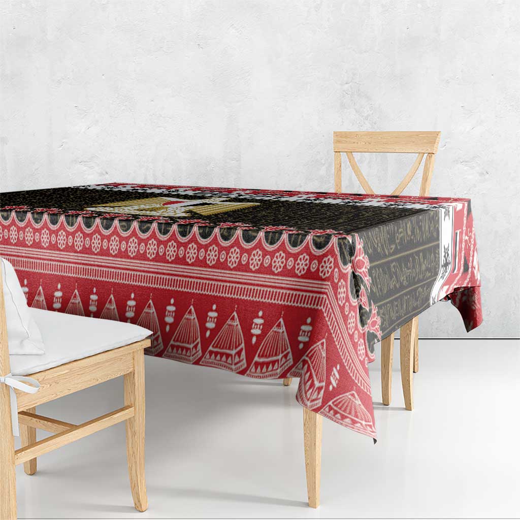 Egypt Christmas Tablecloth Coat Of Arms Eid Milad Majid - Wonder Print Shop