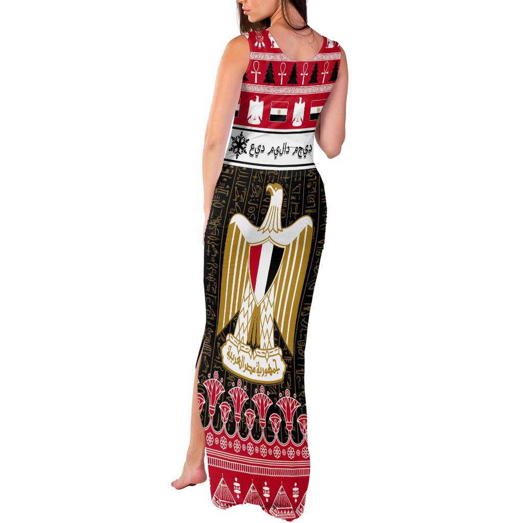 Egypt Christmas Tank Maxi Dress Coat Of Arms Eid Milad Majid - Wonder Print Shop