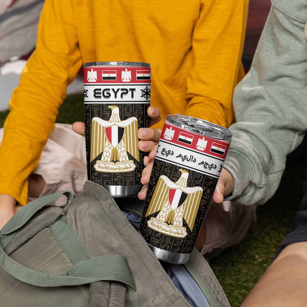 Egypt Christmas Tumbler Cup Coat Of Arms Eid Milad Majid - Wonder Print Shop