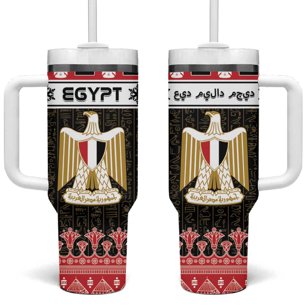 Egypt Christmas Tumbler With Handle Coat Of Arms Eid Milad Majid - Wonder Print Shop