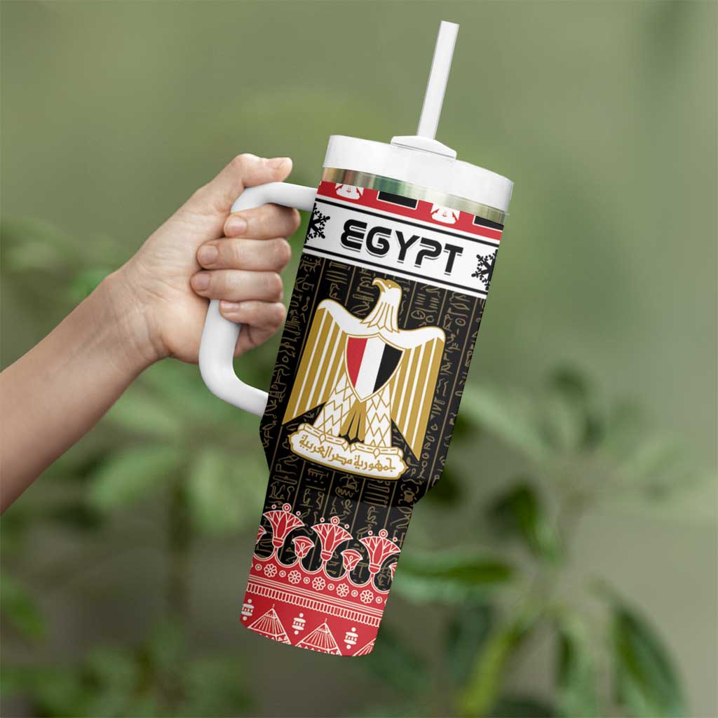 Egypt Christmas Tumbler With Handle Coat Of Arms Eid Milad Majid - Wonder Print Shop