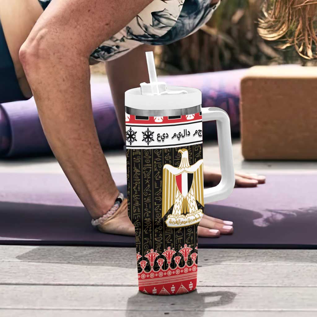 Egypt Christmas Tumbler With Handle Coat Of Arms Eid Milad Majid - Wonder Print Shop