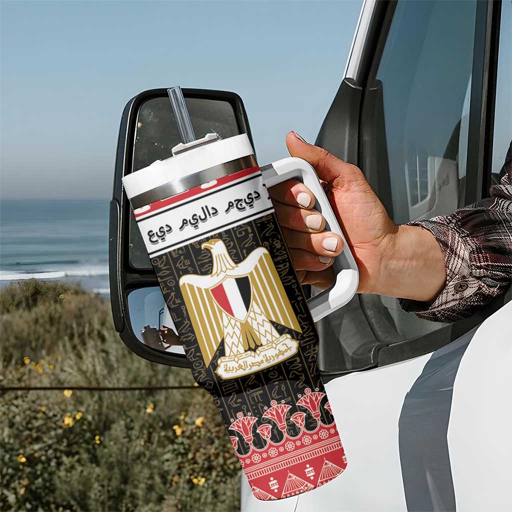 Egypt Christmas Tumbler With Handle Coat Of Arms Eid Milad Majid - Wonder Print Shop