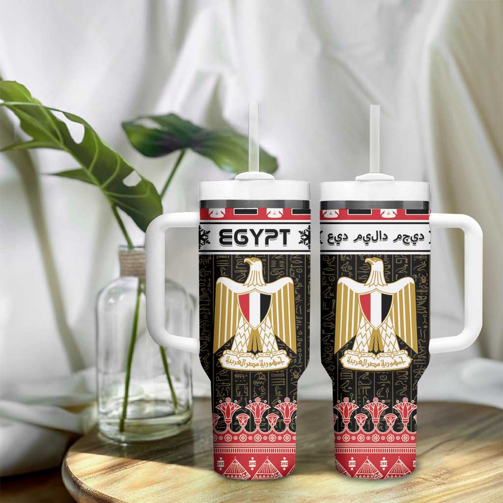 Egypt Christmas Tumbler With Handle Coat Of Arms Eid Milad Majid - Wonder Print Shop