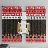 Egypt Christmas Window Curtain Coat Of Arms Eid Milad Majid - Wonder Print Shop
