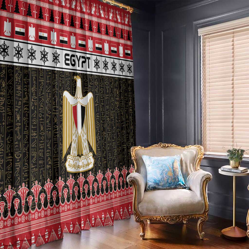 Egypt Christmas Window Curtain Coat Of Arms Eid Milad Majid - Wonder Print Shop