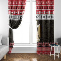 Egypt Christmas Window Curtain Coat Of Arms Eid Milad Majid - Wonder Print Shop