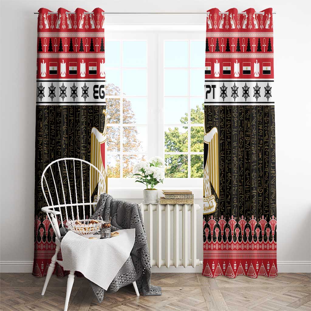 Egypt Christmas Window Curtain Coat Of Arms Eid Milad Majid - Wonder Print Shop