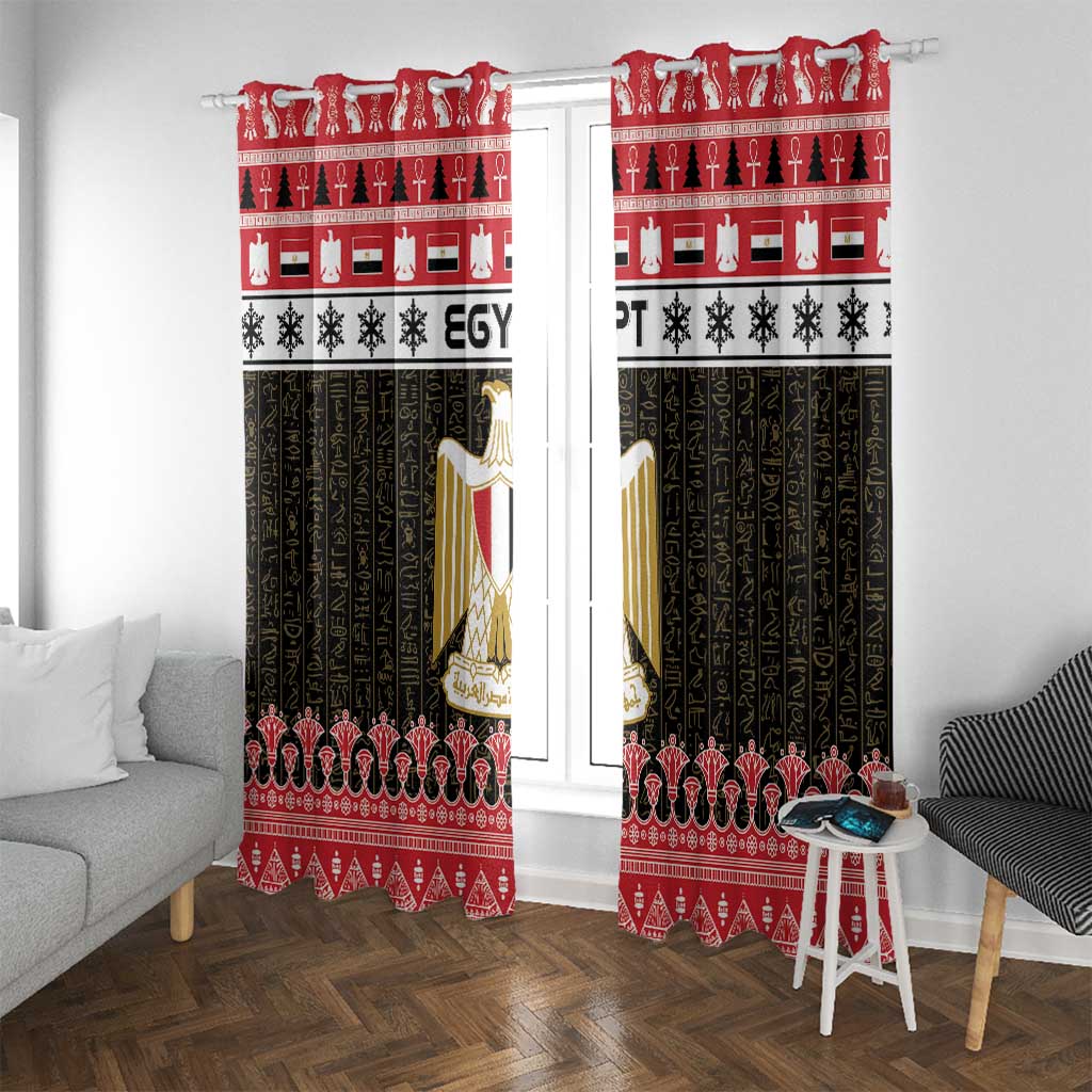Egypt Christmas Window Curtain Coat Of Arms Eid Milad Majid - Wonder Print Shop