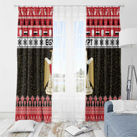Egypt Christmas Window Curtain Coat Of Arms Eid Milad Majid - Wonder Print Shop