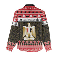 Egypt Christmas Women Casual Shirt Coat Of Arms Eid Milad Majid LT15