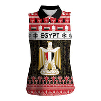 Egypt Christmas Women Sleeveless Polo Shirt Coat Of Arms Eid Milad Majid - Wonder Print Shop