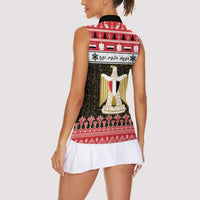Egypt Christmas Women Sleeveless Polo Shirt Coat Of Arms Eid Milad Majid - Wonder Print Shop