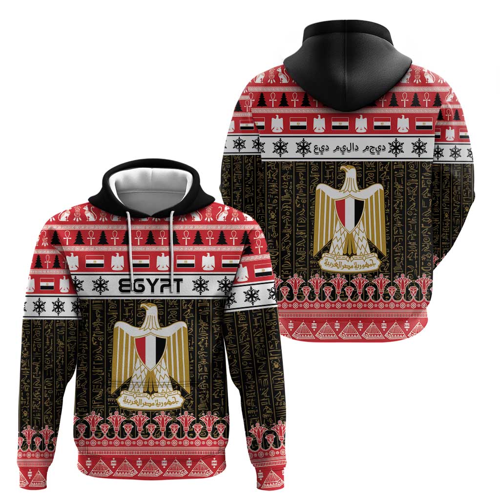 Egypt Christmas Zip Hoodie Coat Of Arms Eid Milad Majid - Wonder Print Shop