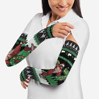 Funny Bigfoot 67 Six Seven Christmas Arm Sleeves Squatching Through The Snow - Wonder Print Shop