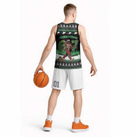 Funny Bigfoot 67 Six Seven Christmas Basketball Jersey Squatching Through The Snow - Wonder Print Shop