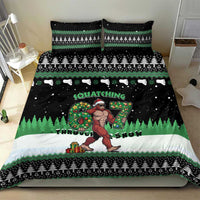 Funny Bigfoot 67 Six Seven Christmas Bedding Set Squatching Through The Snow - Wonder Print Shop