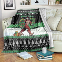 Funny Bigfoot 67 Six Seven Christmas Blanket Squatching Through The Snow - Wonder Print Shop