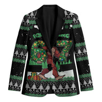 Funny Bigfoot 67 Six Seven Christmas Blazer Squatching Through The Snow - Wonder Print Shop