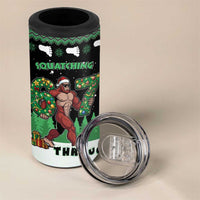 Funny Bigfoot 67 Six Seven Christmas 4 in 1 Can Cooler Tumbler Squatching Through The Snow - Wonder Print Shop