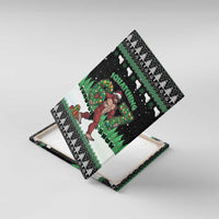 Funny Bigfoot 67 Six Seven Christmas Canvas Wall Art Squatching Through The Snow - Wonder Print Shop