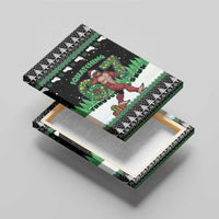 Funny Bigfoot 67 Six Seven Christmas Canvas Wall Art Squatching Through The Snow - Wonder Print Shop