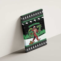 Funny Bigfoot 67 Six Seven Christmas Canvas Wall Art Squatching Through The Snow - Wonder Print Shop
