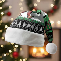 Funny Bigfoot 67 Six Seven Christmas Santa Hat Squatching Through The Snow - Wonder Print Shop