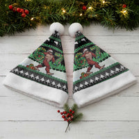 Funny Bigfoot 67 Six Seven Christmas Santa Hat Squatching Through The Snow - Wonder Print Shop