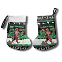 Funny Bigfoot 67 Six Seven Christmas Stocking Squatching Through The Snow - Wonder Print Shop