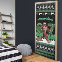 Funny Bigfoot 67 Six Seven Christmas Door Cover Squatching Through The Snow - Wonder Print Shop