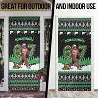 Funny Bigfoot 67 Six Seven Christmas Door Cover Squatching Through The Snow - Wonder Print Shop