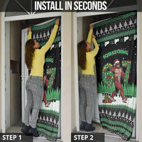 Funny Bigfoot 67 Six Seven Christmas Door Cover Squatching Through The Snow - Wonder Print Shop