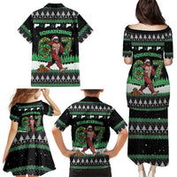 Funny Bigfoot 67 Six Seven Christmas Family Matching Puletasi and Hawaiian Shirt Squatching Through The Snow - Wonder Print Shop