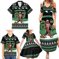 Funny Bigfoot 67 Six Seven Christmas Family Matching Summer Maxi Dress and Hawaiian Shirt Squatching Through The Snow - Wonder Print Shop