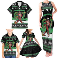 Funny Bigfoot 67 Six Seven Christmas Family Matching Tank Maxi Dress and Hawaiian Shirt Squatching Through The Snow - Wonder Print Shop