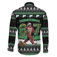 Funny Bigfoot 67 Six Seven Christmas Family Matching Tank Maxi Dress and Hawaiian Shirt Squatching Through The Snow - Wonder Print Shop