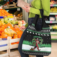 Funny Bigfoot 67 Six Seven Christmas Grocery Bag Squatching Through The Snow - Wonder Print Shop