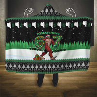 Funny Bigfoot 67 Six Seven Christmas Hooded Blanket Squatching Through The Snow - Wonder Print Shop