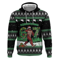 Funny Bigfoot 67 Six Seven Christmas Hoodie Squatching Through The Snow - Wonder Print Shop
