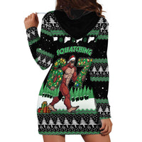 Funny Bigfoot 67 Six Seven Christmas Hoodie Dress Squatching Through The Snow - Wonder Print Shop