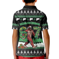 Funny Bigfoot 67 Six Seven Christmas Kid Polo Shirt Squatching Through The Snow - Wonder Print Shop
