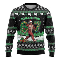 Funny Bigfoot 67 Six Seven Christmas Ugly Christmas Sweater Squatching Through The Snow - Wonder Print Shop