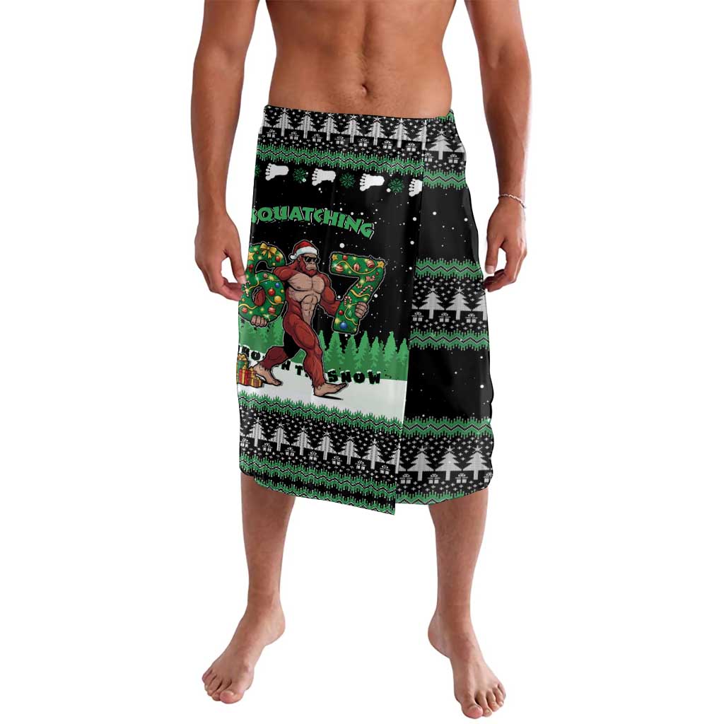 Funny Bigfoot 67 Six Seven Christmas Lavalava Squatching Through The Snow - Wonder Print Shop