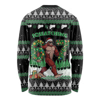 Funny Bigfoot 67 Six Seven Christmas Long Sleeve Shirt Squatching Through The Snow - Wonder Print Shop