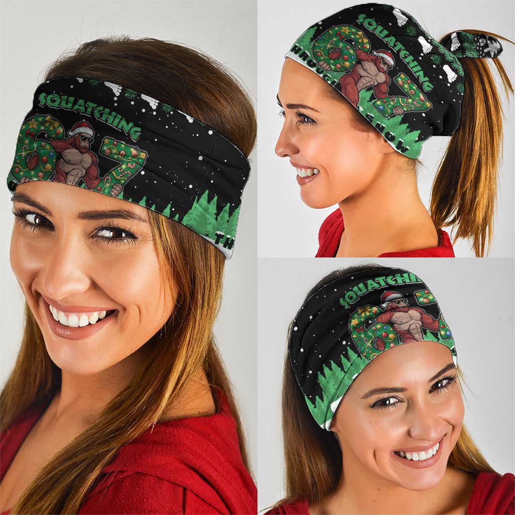 Funny Bigfoot 67 Six Seven Christmas Neck Gaiter Squatching Through The Snow - Wonder Print Shop