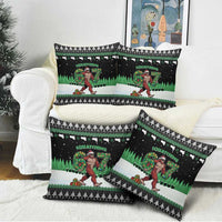 Funny Bigfoot 67 Six Seven Christmas Pillow Cover Squatching Through The Snow - Wonder Print Shop