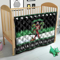 Funny Bigfoot 67 Six Seven Christmas Quilt Squatching Through The Snow - Wonder Print Shop
